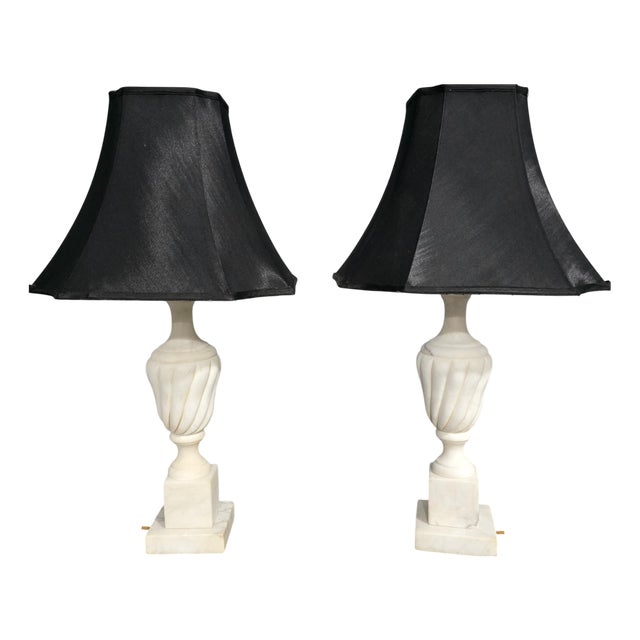 Marble Table Lamps, 1920, Set of 2 For Sale