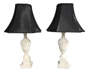 Marble Table Lamps, 1920, Set of 2