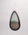 Glass Itailan Wall Drop Mirror with Gray Mirrored Glass, 1970s For Sale - Image 7 of 9