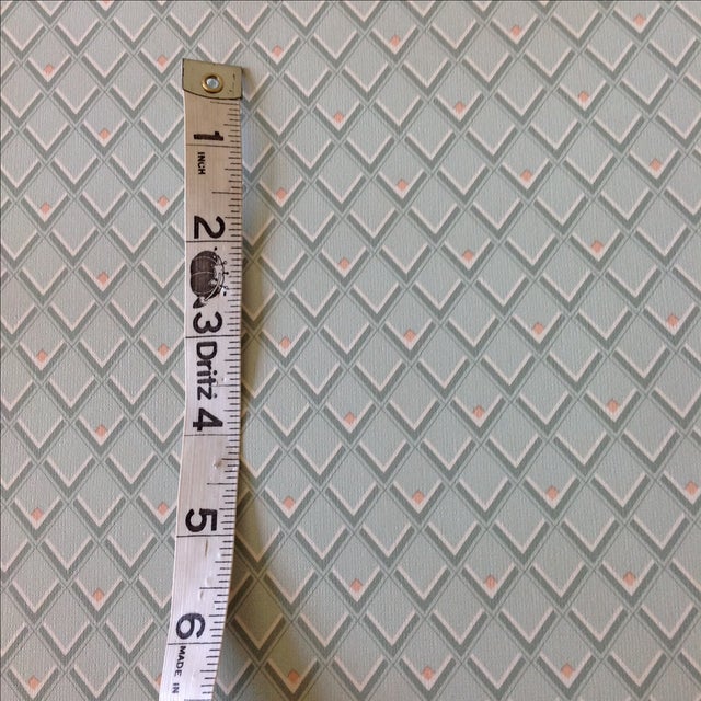 Vintage Petite Diamond Wallpaper - 2 Bolts For Sale In Chicago - Image 6 of 9