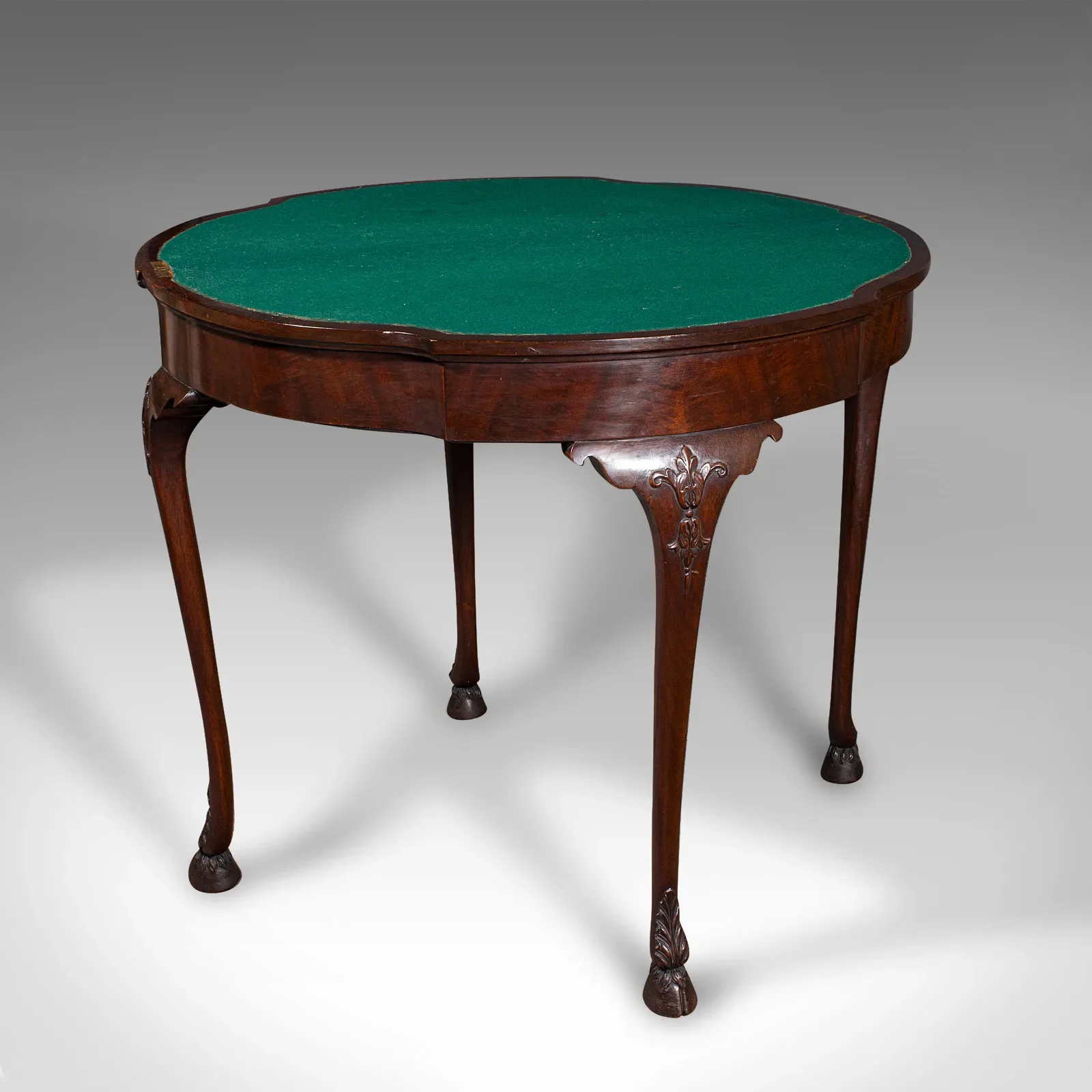 1890's Antique Georgian Revival Card Table | Chairish