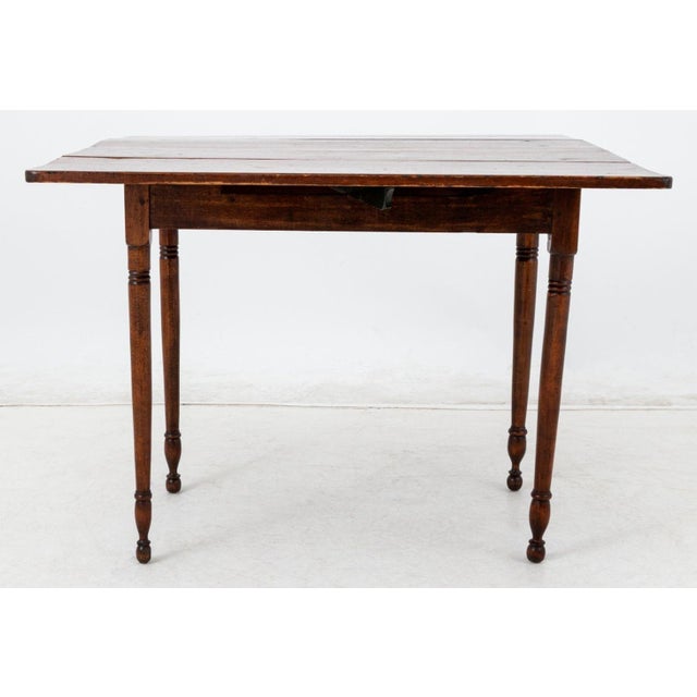 19th Century Sheraton Style Mahogany Drop Leaf Table, 19th C. For Sale - Image 5 of 6