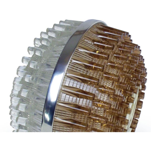 Vintage Space Age Sputnik 2-Tone Acrylic Glass Pendant, 1960s For Sale - Image 4 of 13