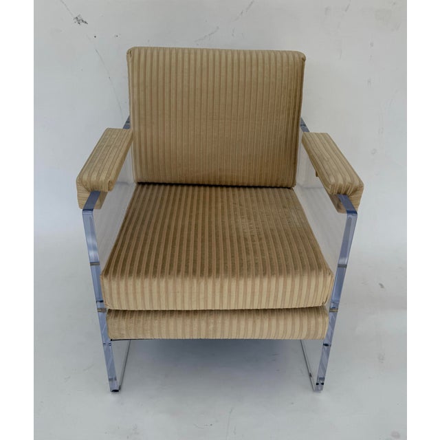 Plastic 1980’s Pair Lucite Armchairs For Sale - Image 7 of 7