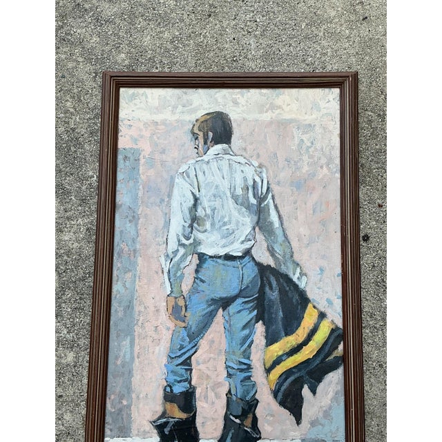Bagley Framed Male Figure Painting For Sale - Image 9 of 12