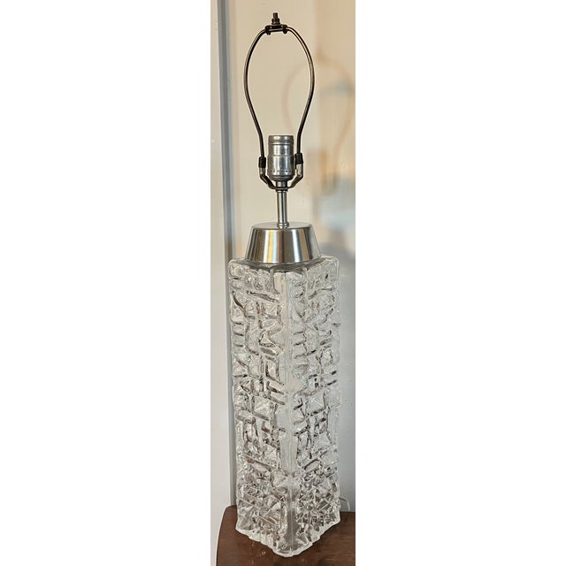 Tall Scandinavian Mid-Century Modern MCM Stilarmatur Pukeberg Swedish Brutalist Glass Skyscraper Table Lamp by Henrik Blomqvist Circa 1960 For Sale In New York - Image 6 of 14
