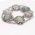 Vintage Signed Art Deco Chinese Sterling Silver & Jadeite Bracelet For Sale In Philadelphia - Image 6 of 12