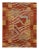 Red Rug & Kilim’s Scandinavian Style Rug in Red, Gold and Gray Geometric Patterns For Sale - Image 8 of 8