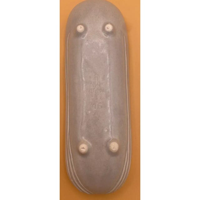 Mid-Century Modern Vintage Pfaltzgraff Yorktowne Blue Corn on the Cob Holder Dish Trays- Set of 8 For Sale - Image 3 of 6