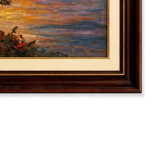 Jusa, Landscape, Sunset, 1996, Acrylic on Canvas For Sale - Image 5 of 6