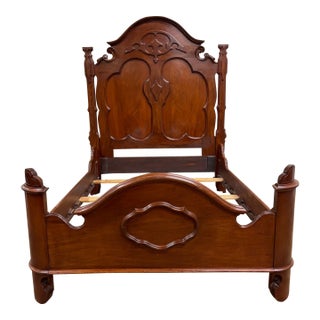 Antique Full Size Tall Victorian Bed For Sale