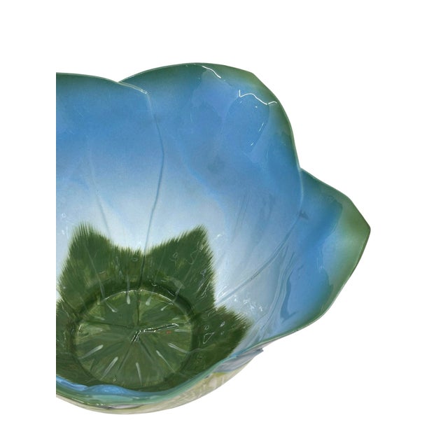 Mustardseed and Moonshine Blue Green and White Bowl Made in South Africa For Sale - Image 9 of 10