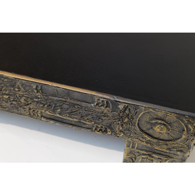 Black Mid 20th Century Adrian Pearsall Brutalist Sculpted Resin Cocktail Table For Sale - Image 8 of 12