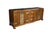 Campaign Mid-Century Fancher Chinoiserie Campaign Walnut Smoked Glass Buffet Credenza MCM For Sale - Image 3 of 18