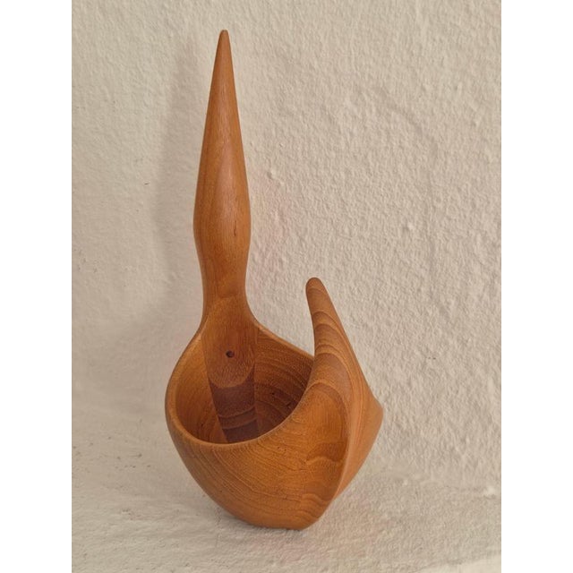 Scandinavian Modern Sculptural Wooden Bowl by Johnny Mattsson, 1890s For Sale - Image 4 of 8