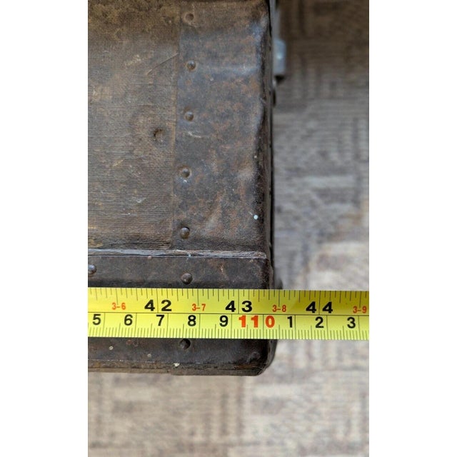 Antique Louis Vuitton Canvas Steamer Trunk (Large) For Sale - Image 14 of 17