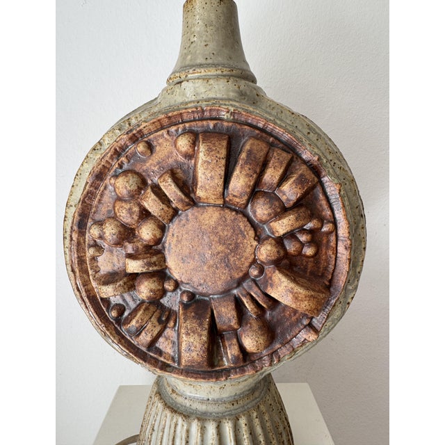 Ceramic Table Lamp by Bernard Rooke For Sale - Image 7 of 9