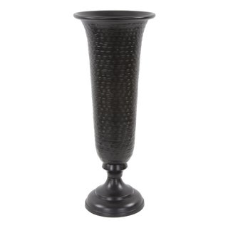 Hammered Em Dash Tall Flared Trumpet Vase- Medium For Sale