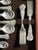 Brown English Canteen on Stand Containing Twelve-Place Set of Kings Pattern Cutlery For Sale - Image 8 of 11