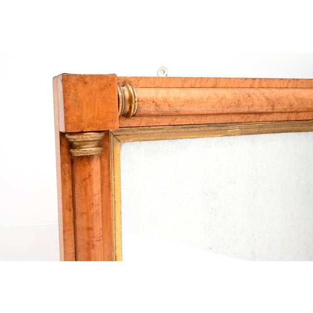 Early 19th Century Antique William IV Birds Eye Maple Overmantel Mirror, 1830s For Sale - Image 5 of 10