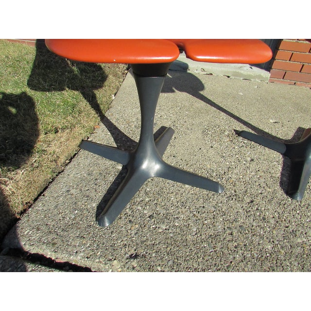 Burnt Orange Maurice Burke Tulip Style Pedestal Chairs - a Pair For Sale - Image 8 of 10