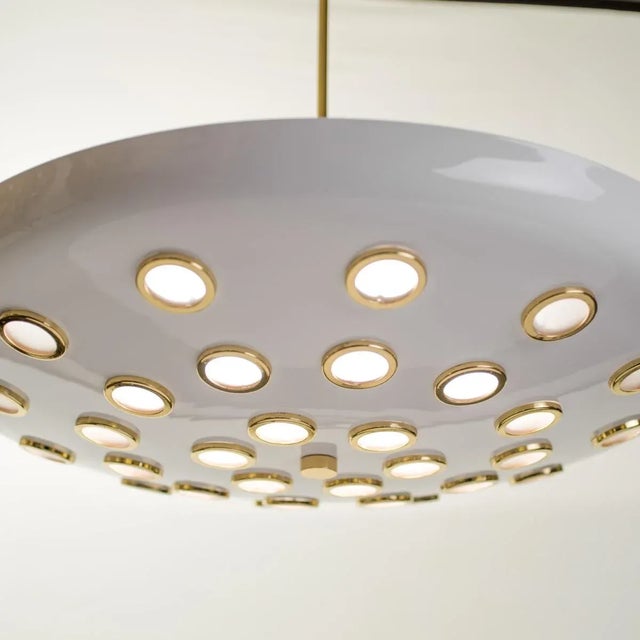 Contemporary Large Dome Chandeliers in the Manner of Angelo Lelli For Sale - Image 3 of 12