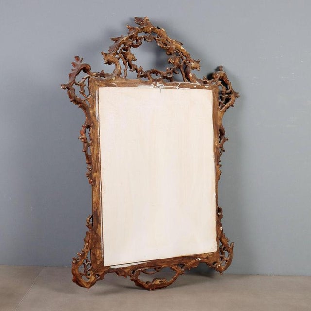 Carved and Gilded Wood Mirror For Sale - Image 11 of 12