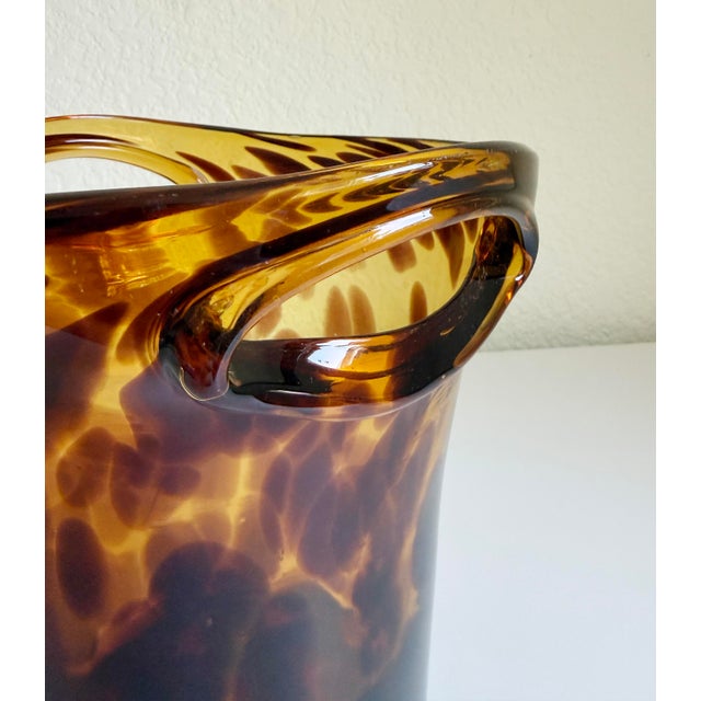 1950s Christian Dior Empoli Tortoise Glass Bottle Chiller For Sale - Image 13 of 16