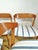 Vintage Danish Chairs with Striped Upholstery, 1950s, Set of 6 For Sale - Image 4 of 6