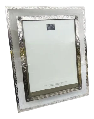 Silver Overlay and Cut Glass Picture Frame