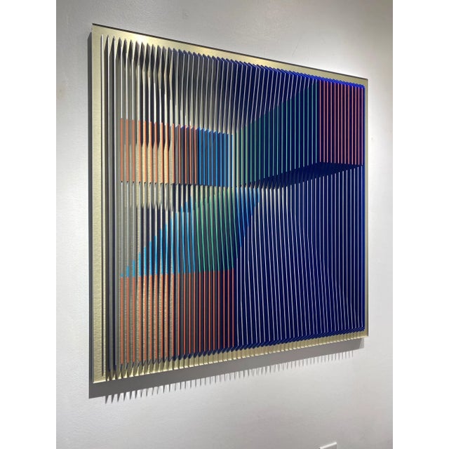 Blue Jose Margulis, Mind Realms - Geometric Abstract Kinetic Art By J. Margulis, 2021 For Sale - Image 8 of 8