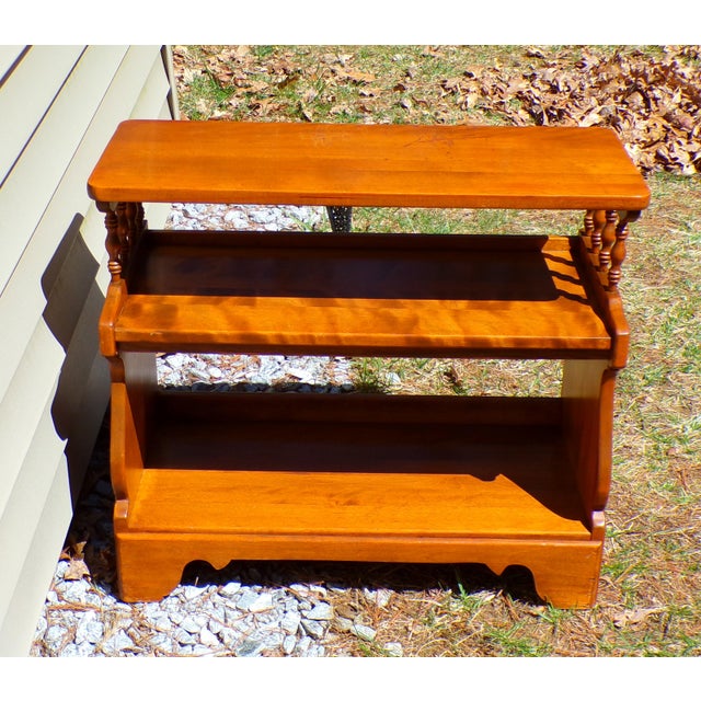 Vintage Ethan Allen American Traditional Maple Etagere Small Bookcase Shelf For Sale - Image 15 of 18