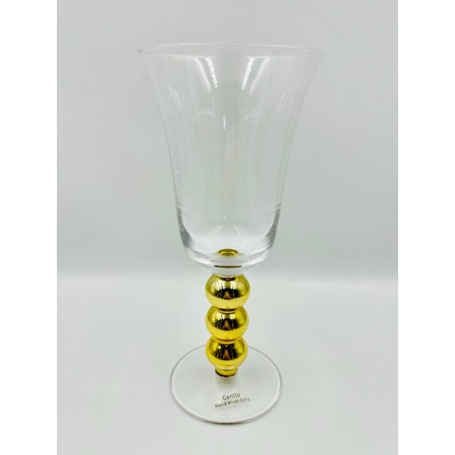 Late 20th Century Neiman Marcus Gold Ball Goblets in Original Box ~ 4pc Set For Sale In Los Angeles - Image 6 of 12