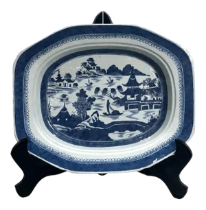 Circa 1830 Chinese Export Blue and White Platter