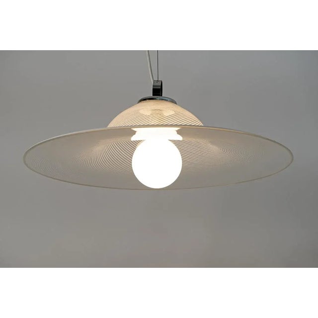 Suspension Lamp in Spiral Murano Glass, Italy, 1970s For Sale - Image 4 of 9