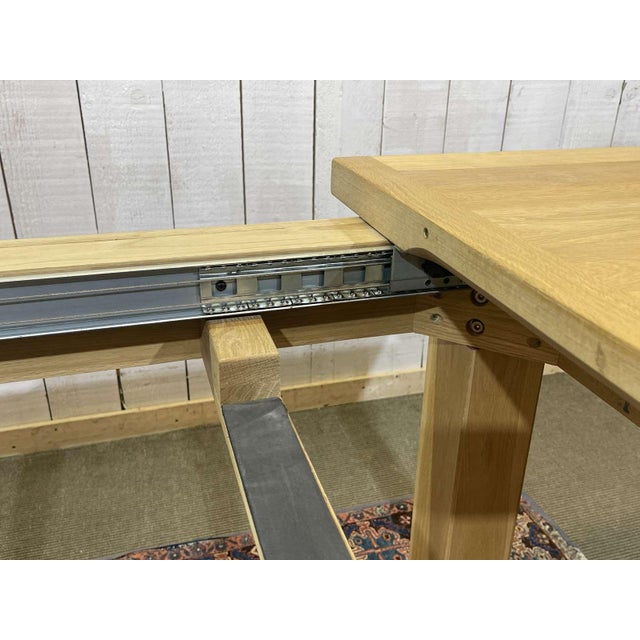 Modern Table in Oak with Two Extensions For Sale - Image 13 of 14