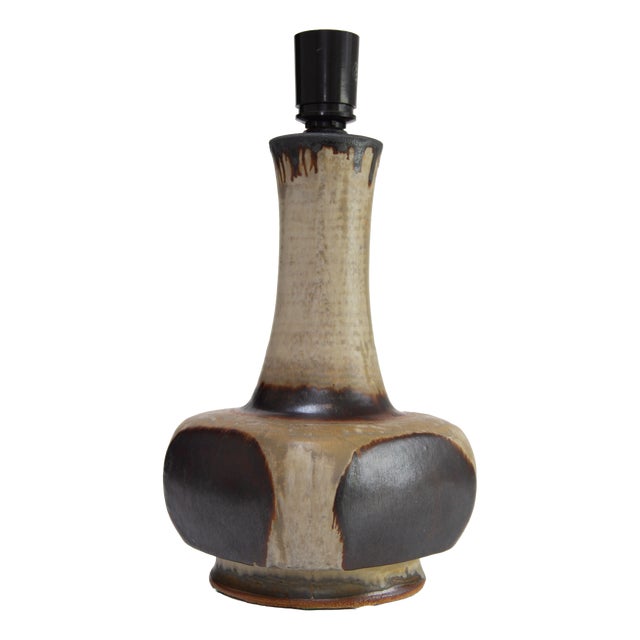 Mid-Century Danish Stoneware Table Lamp by Aksel Larsen for Axella, 1970s For Sale
