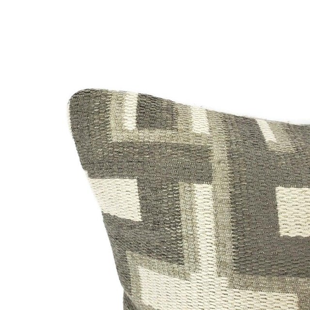 Jim Thompson Langham in Grey Pillow Cover For Sale In Portland, OR - Image 6 of 8