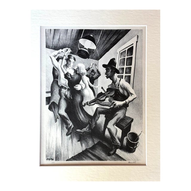 1939 Print in 11x14 Mat: Thomas Hart Benton, "I Got a Gal on Sourwood Mountain" For Sale
