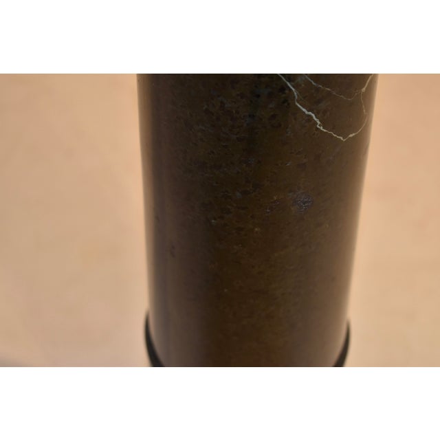 Dark Green English Edwardian Marble Pedestal, Circa 1900 For Sale - Image 8 of 11