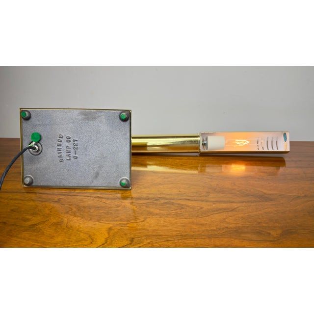 Brass Vintage 1970’s Modernist Brass Swivel Tube Desk Lamp by Jim Bindman for Rainbow Lamp Company For Sale - Image 8 of 12