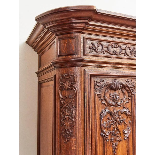 Liège Carved Oak Cabinet For Sale - Image 12 of 14