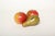 English antique pear and apple red ware pottery fruit. The pear was slotted to be a child's bank, while the two apples...
