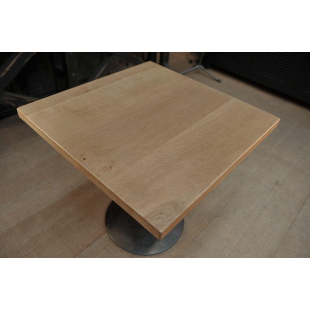 Vintage Oak Bistro Table, 1960s For Sale - Image 4 of 10