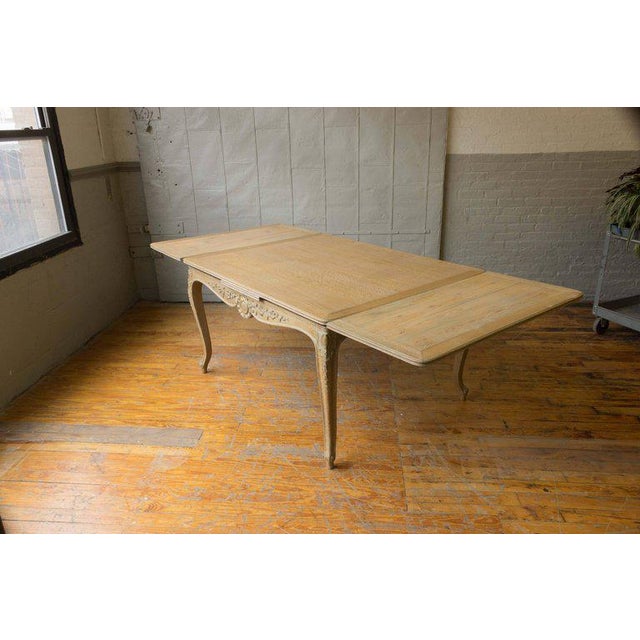 1950s French Limed Oak Dining Table Chairish
