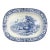 Mid 20th Century Large Blue & White Delft Transferware Serving Platter – Castle Landscape For Sale