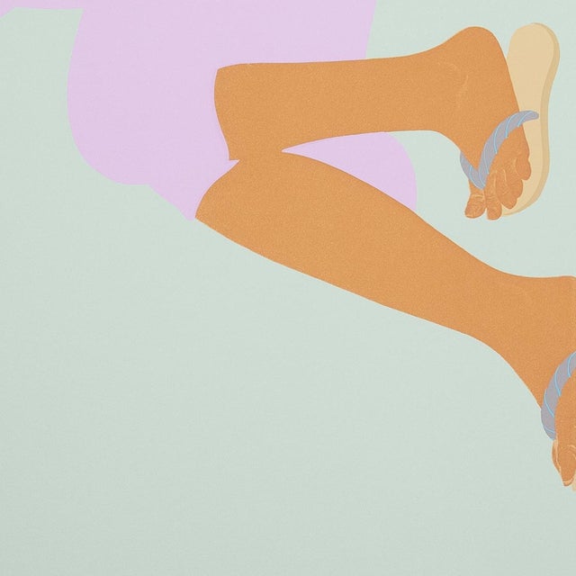 Paper 'Floating Bento' by Pegge Hopper, Hawaii, Art Center, Los Angeles, Reclining Woman For Sale - Image 7 of 9