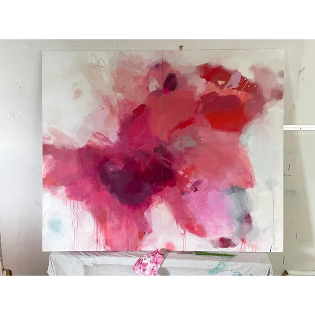 “I Feel You Always” Contemporary Abstract Painting in Bold Red Tones by Stacey Warnix For Sale - Image 10 of 10