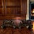 Stone Gray Baroque Style Rectangular Glass-Top Coffee Table With Carved Faux Wood Cast Bases For Sale - Image 8 of 8