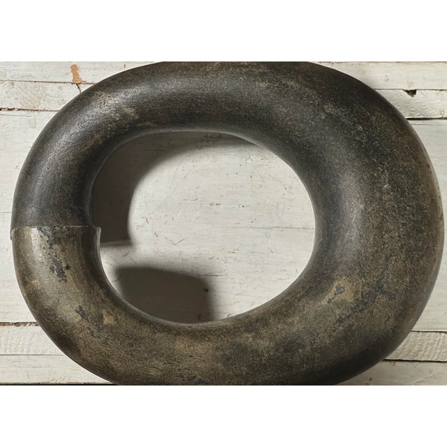 Abstract Vintage Hand Carved Minimalist Modernist Stone Sculpture For Sale - Image 3 of 9